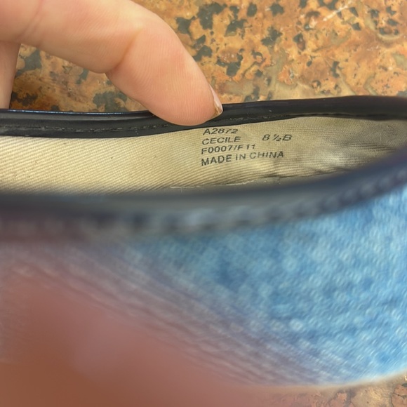 Coach Cecile Cap Toe Denim & Patent Leather Ballet Flats-8 1/2 B - Picture 8 of 10